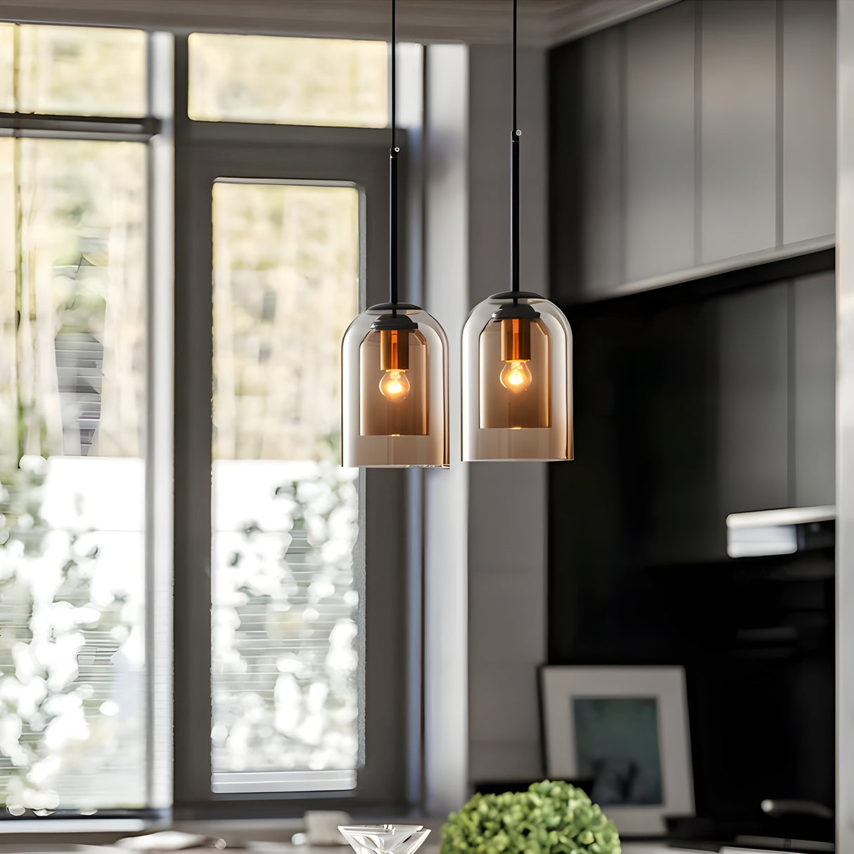 SkyGleam Light - Modern Dubbel Glas Pendellampa Carvallo