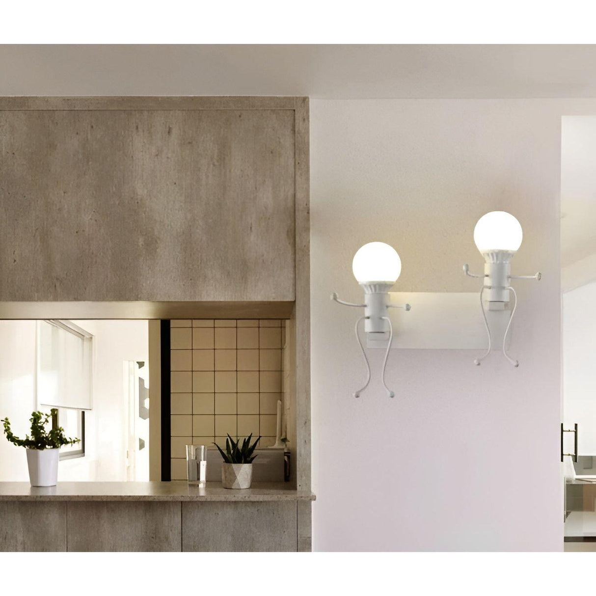 HumanGlow Lampa - Kreativ Konstnärlig Järn-Vägglampa Carvallo