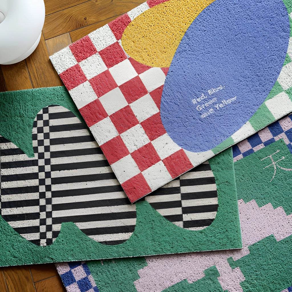 Från "Tillbaka till framtiden" inspirerad geometrisk dörrmatta – Stilren och slitstark entrématta Carvallo