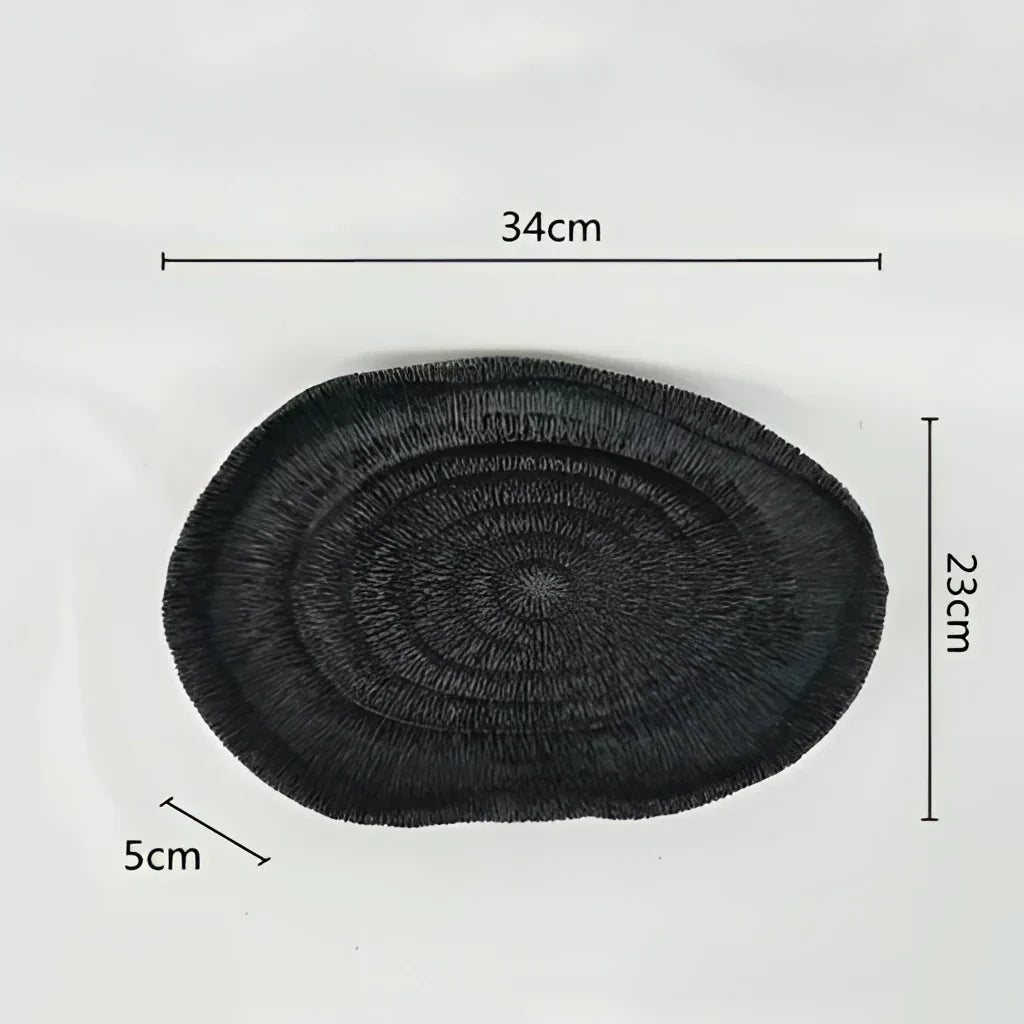 Samtida dekorativ skål i resin med naturinspirerad design - stiligt och mångsidigt accentstycke Carvallo