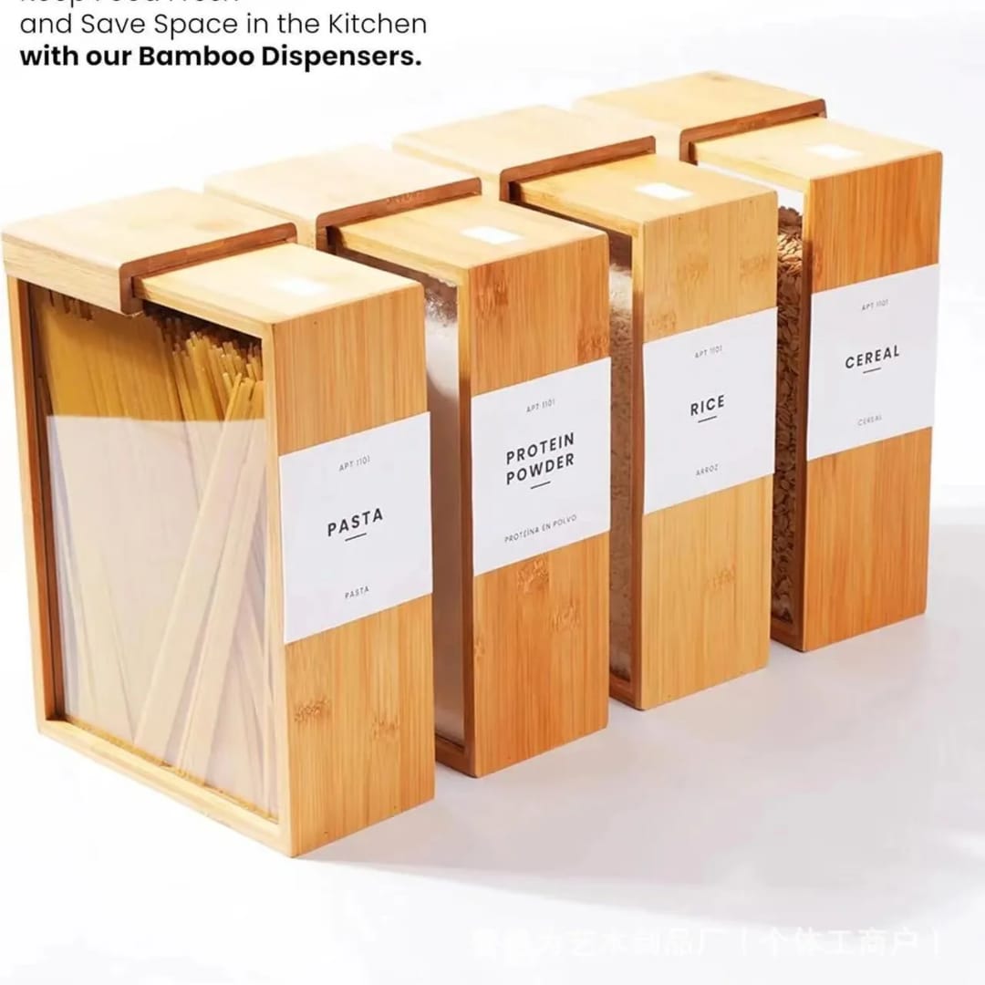 Miljövänlig 3L bambuförvaringsburk – Lufttät fling- och snacksbehållare MILA Sverige