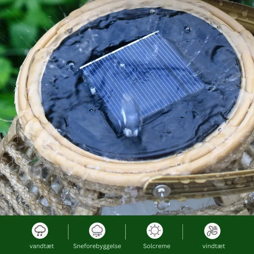 Carvallo - Elegant Soldriven Rattanlampa För Utomhus Charm Carvallo