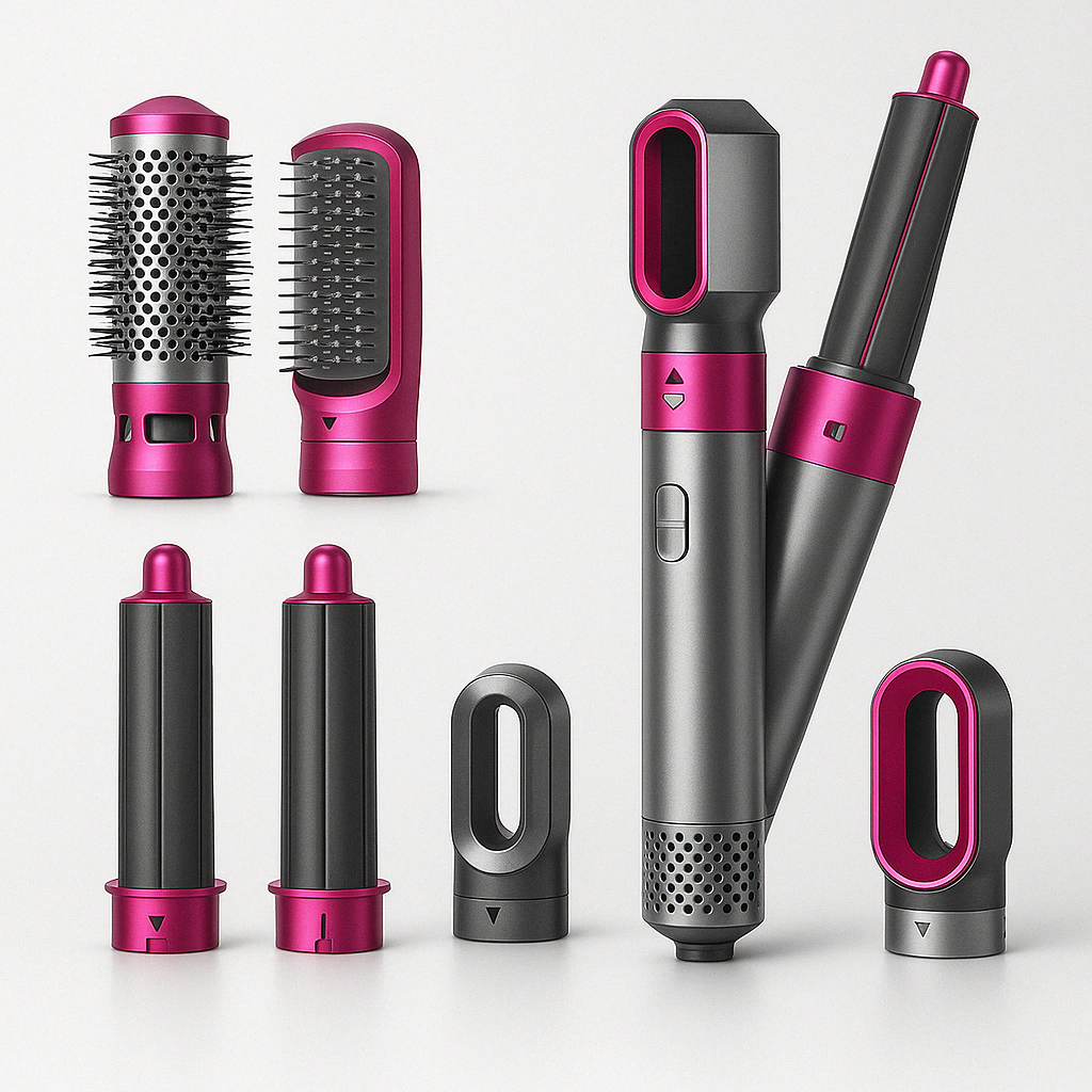 Hårtillverkningsset med lock- och torkverktyg Carvallo