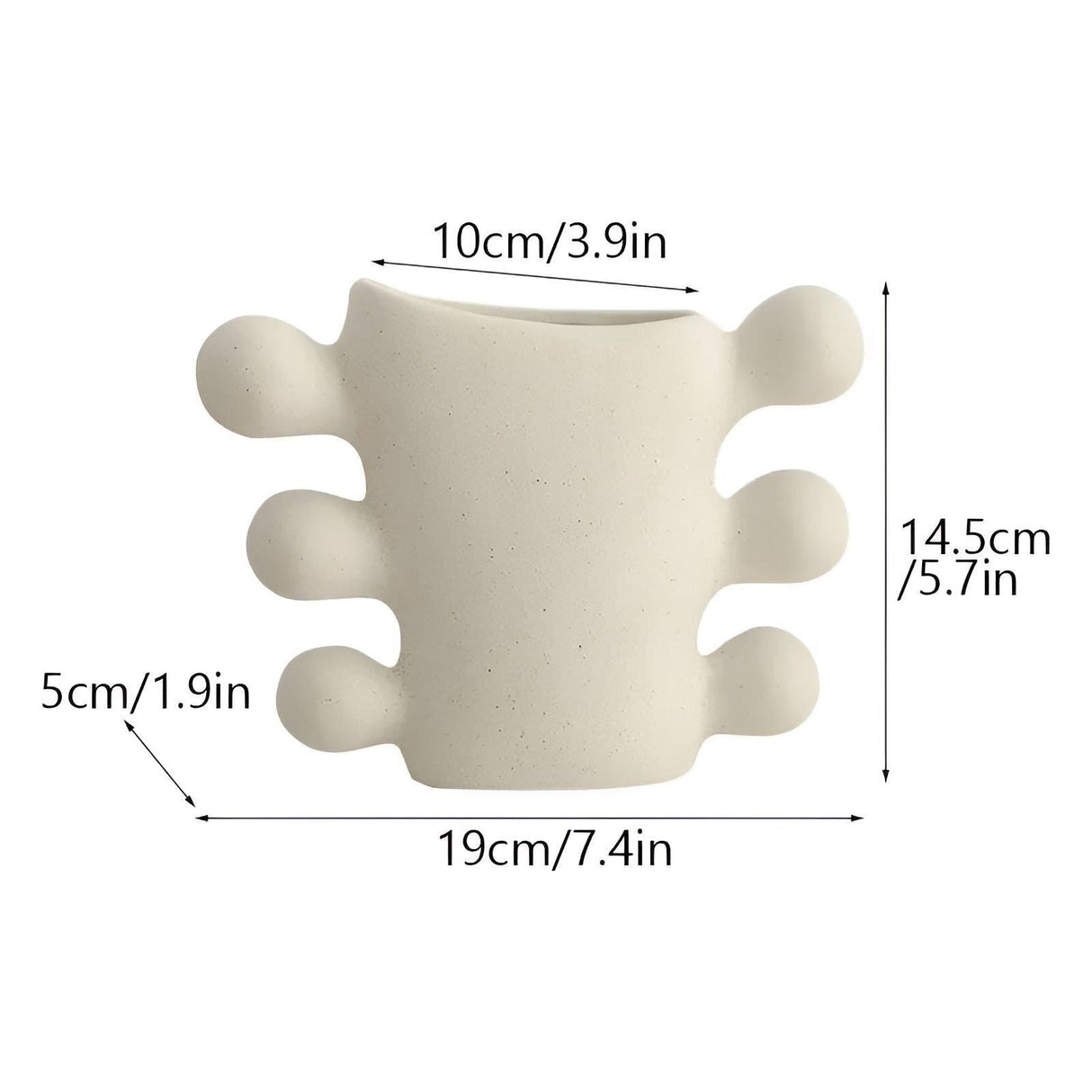 NordicBloom Vase - Minimalistisk Oglaserad Keramik Vaso i Nordisk Design Carvallo