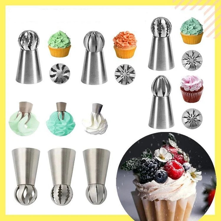 BakeArt – DIY-kakdekorationsset med glasyrtips och munstycken MILA Sverige