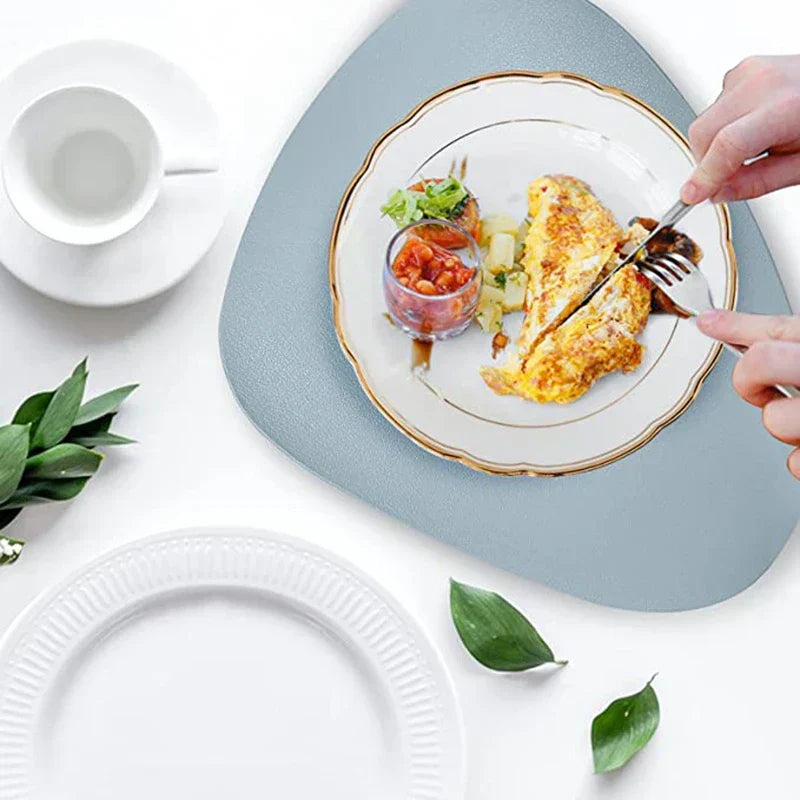 Carvallo - Elegant set av PU-läder bordsunderlägg och underlägg Carvallo