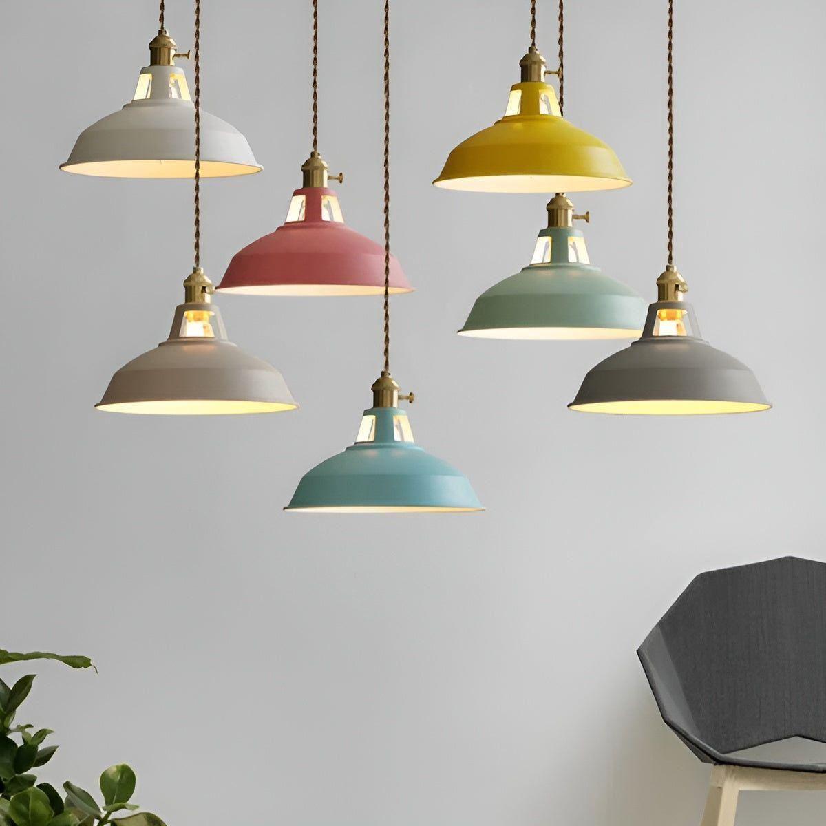 IronGlow Lampa - Vintage Järn Metall Takpendellampa Carvallo