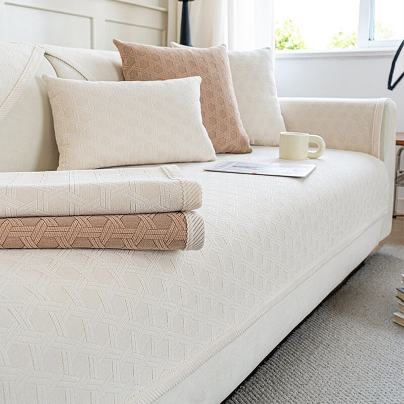 Jacquard Chenille Tyg Vattentät Oljetålig Sofföverdrag Carvallo