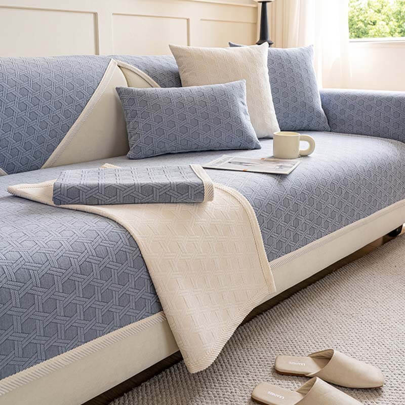 Jacquard Chenille Tyg Vattentät Oljetålig Sofföverdrag Carvallo