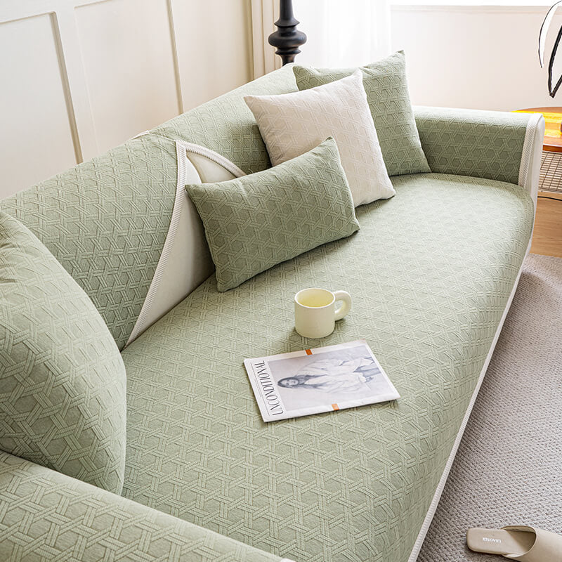 Jacquard Chenille Tyg Vattentät Oljetålig Sofföverdrag Carvallo