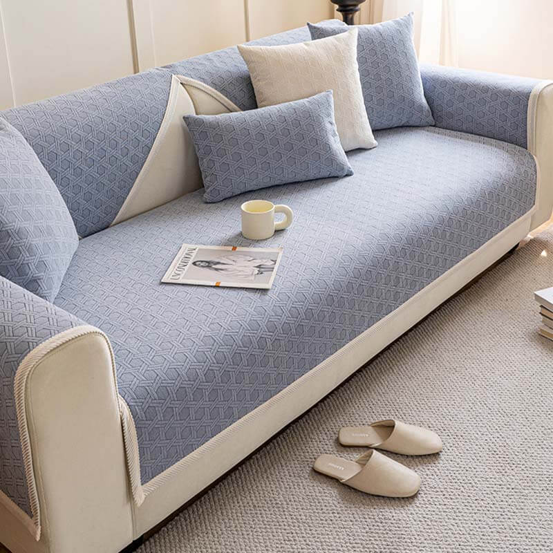 Jacquard Chenille Tyg Vattentät Oljetålig Sofföverdrag Carvallo