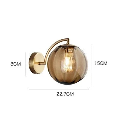 Jasmine LED Glas Vägglampa - Elegant Vägglampa i Kromlysstil, Dimbar och Lätt att Montera Carvallo