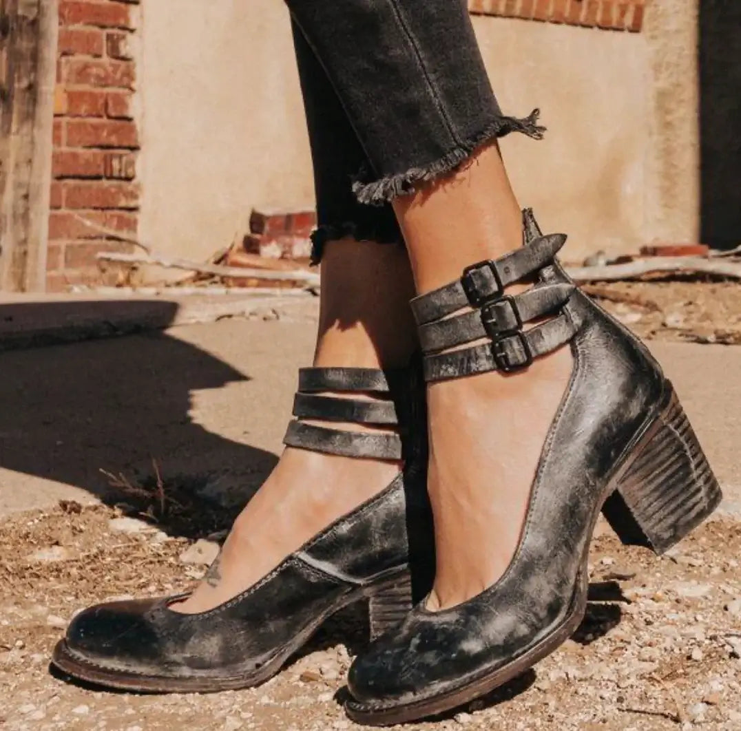 Kvinnors Läder Sandaler Elegant Komfort Hemnix