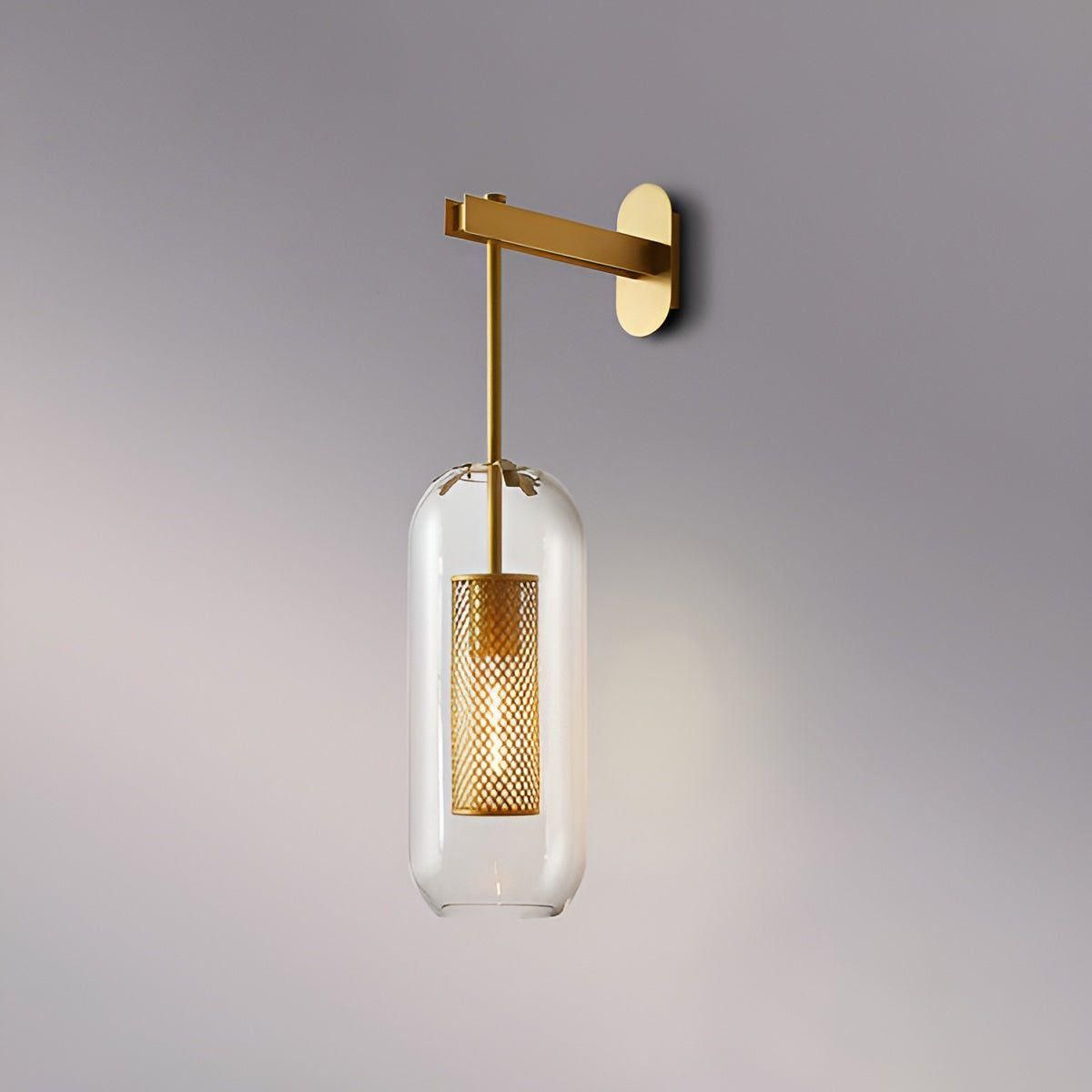 SleekGlass Lampa - Nordisk Elegant Glass Vägglampa för Modern Inredningsdesign Carvallo