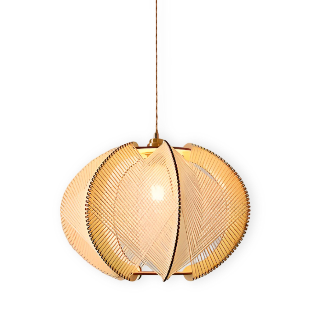 Hikari Pendellampa – Handknuten Hampa & Trälampa i Wabi Sabi Design Hemnix