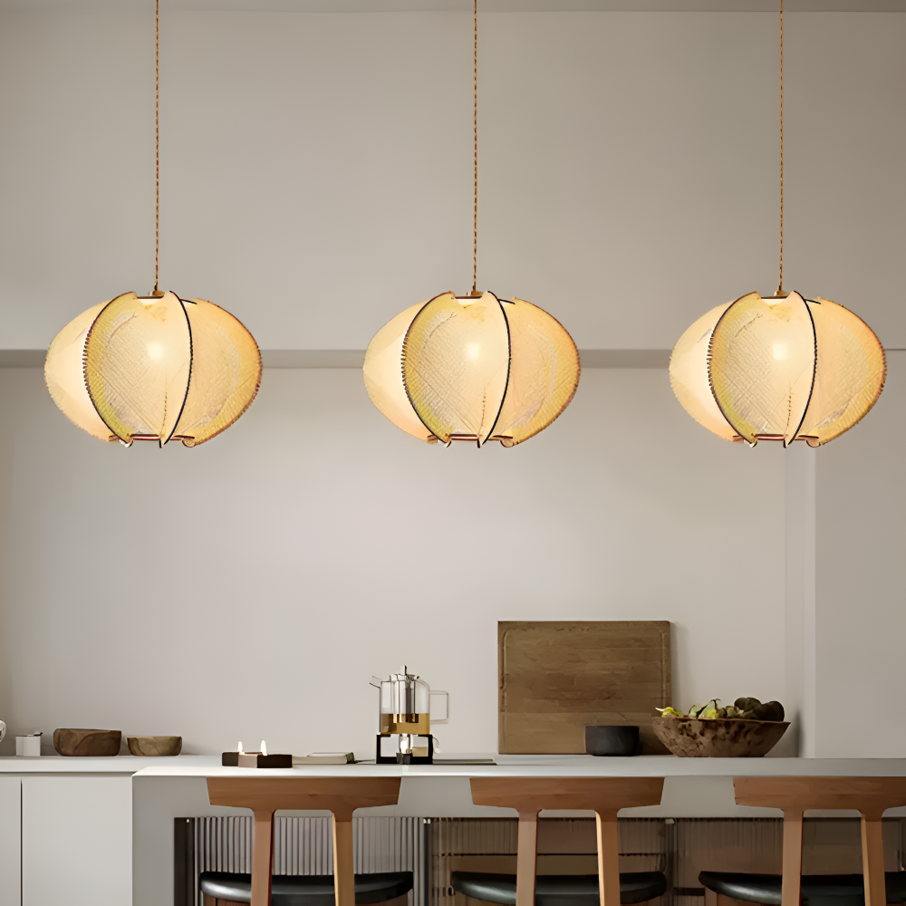 Hikari Pendellampa – Handknuten Hampa & Trälampa i Wabi Sabi Design Hemnix