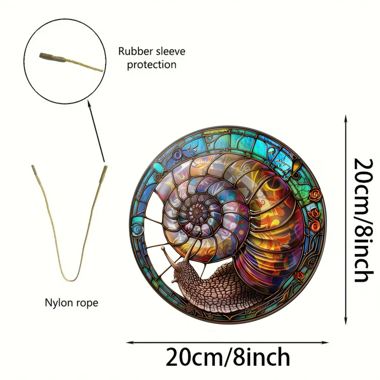 Livfull snigelsolfångare – Färgglad utomhusfönsterdekoration MILA Sverige
