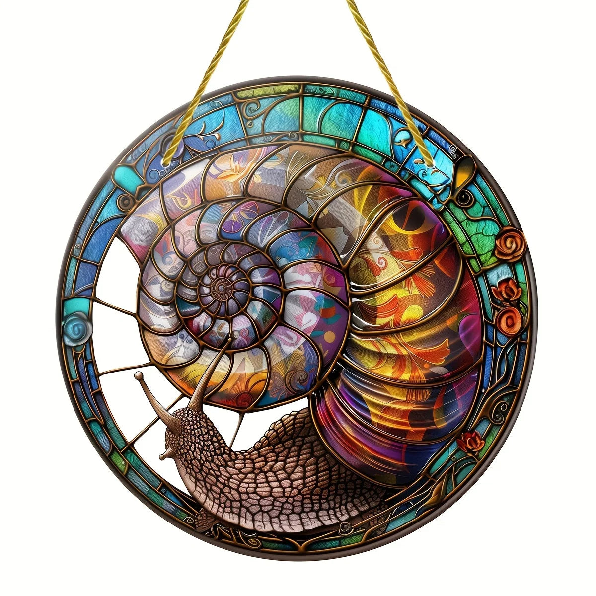 Livfull snigelsolfångare – Färgglad utomhusfönsterdekoration MILA Sverige