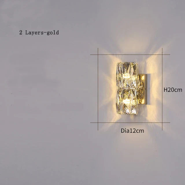 CrystalLuxe - Kunglig Sovrums Vägglampa Carvallo