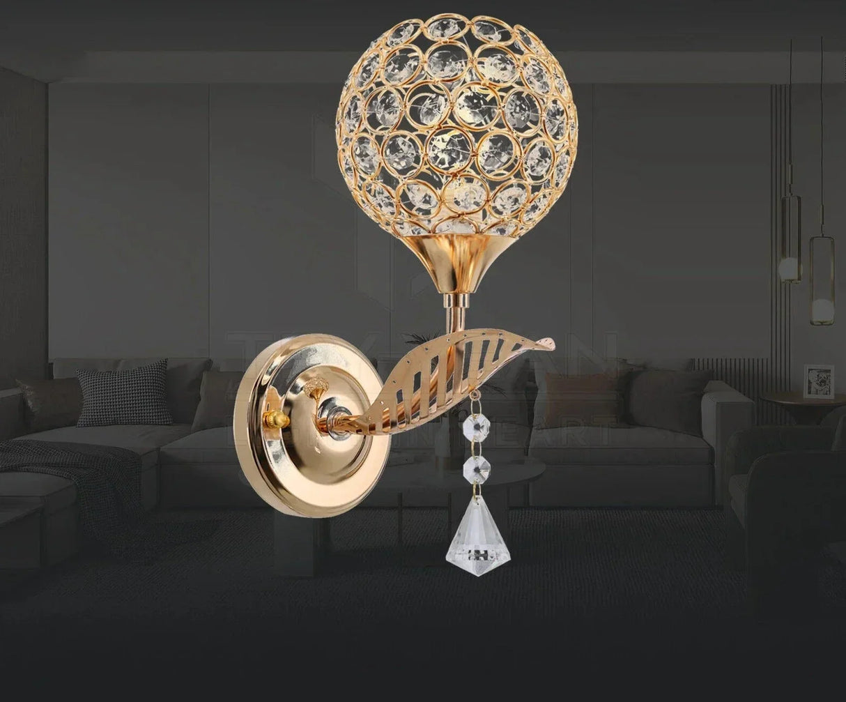 RadiantShine – Modern LED Vägglampa Med Stilig Kristalldesign Carvallo