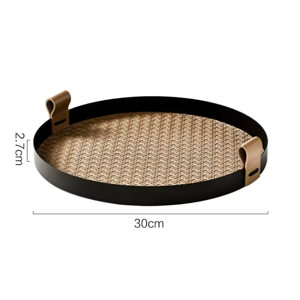 Nordic inspired rattan weave tray Carvallo