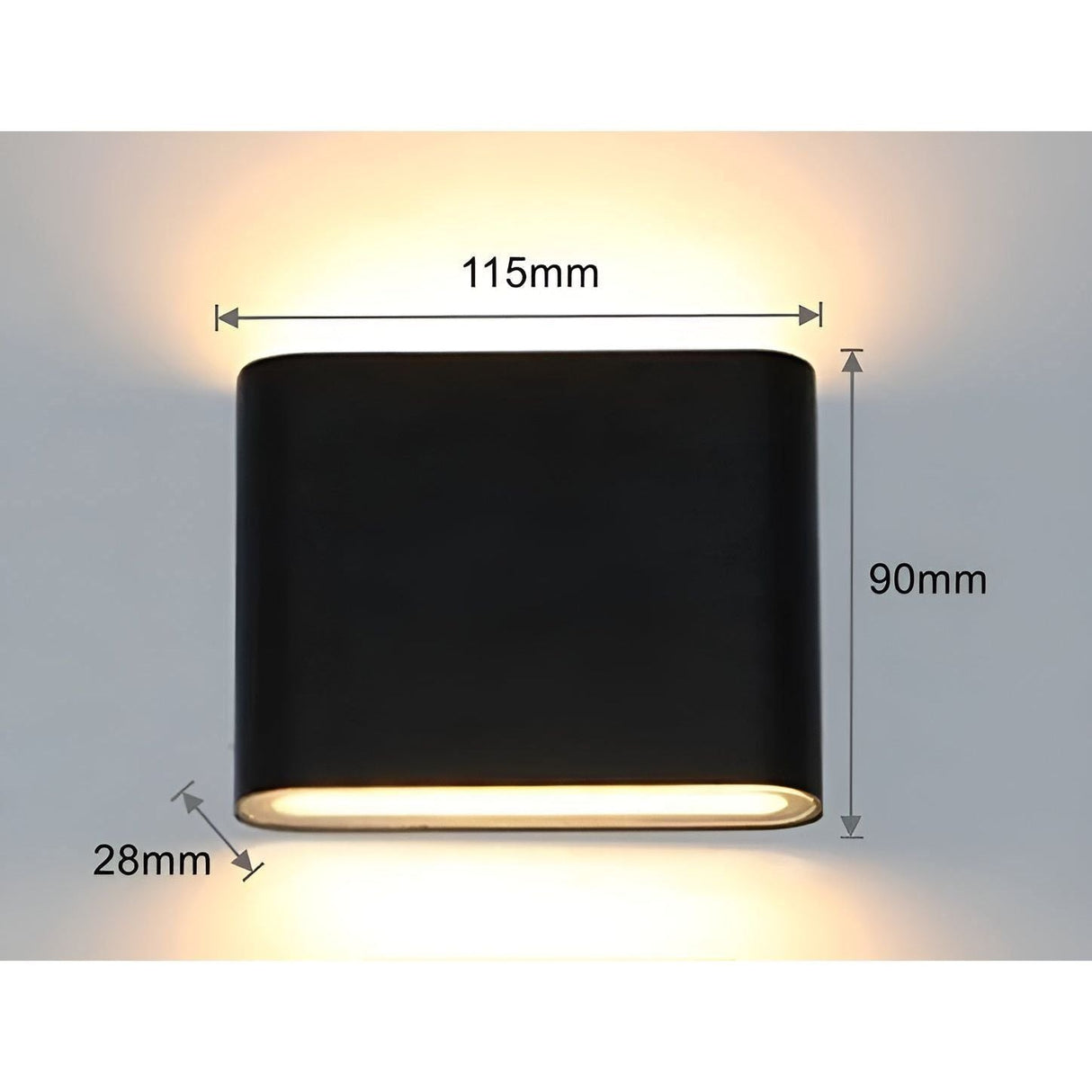 PowerShine Light - Minimalist Vattentät Utomhus LED Vägglampa Carvallo