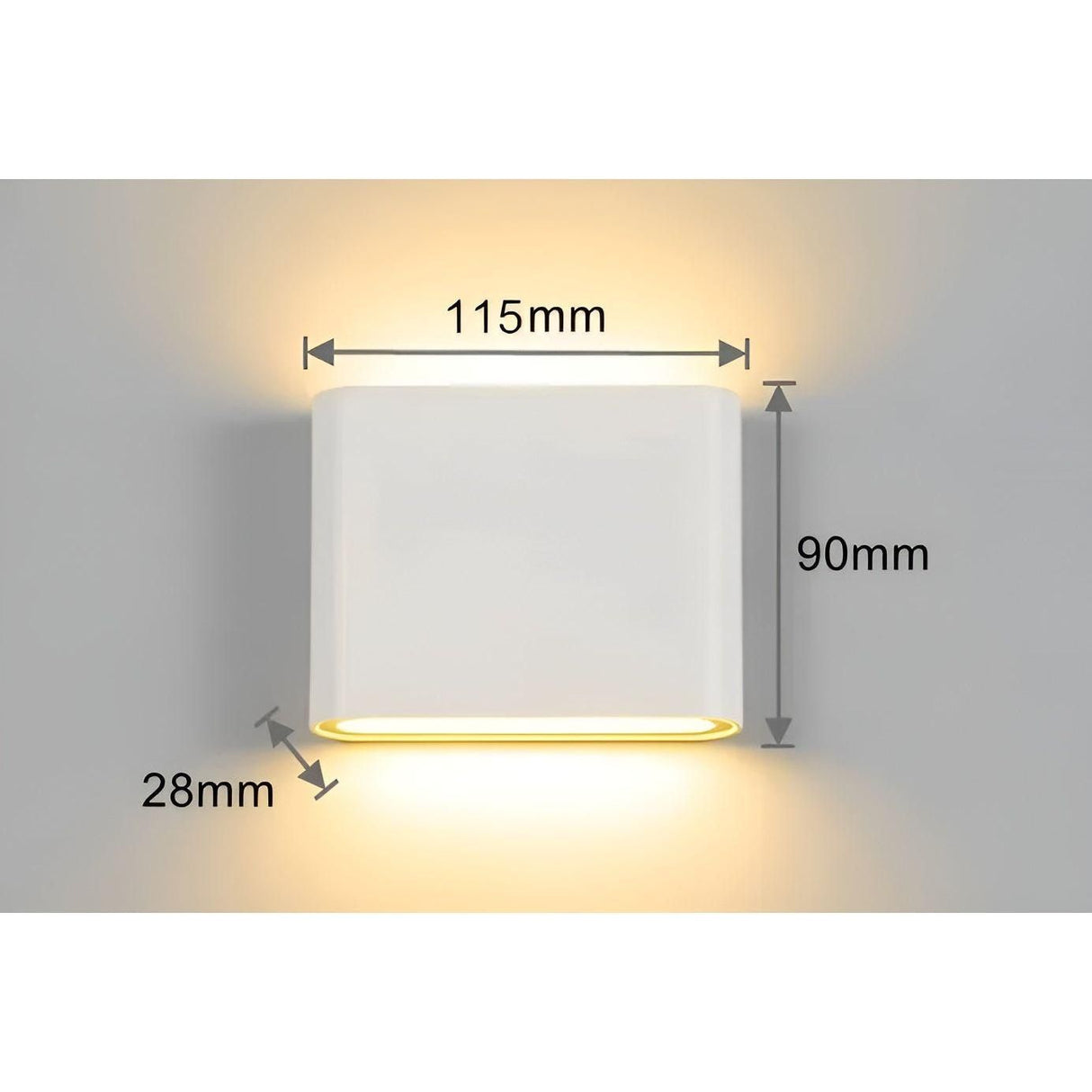 PowerShine Light - Minimalist Vattentät Utomhus LED Vägglampa Carvallo