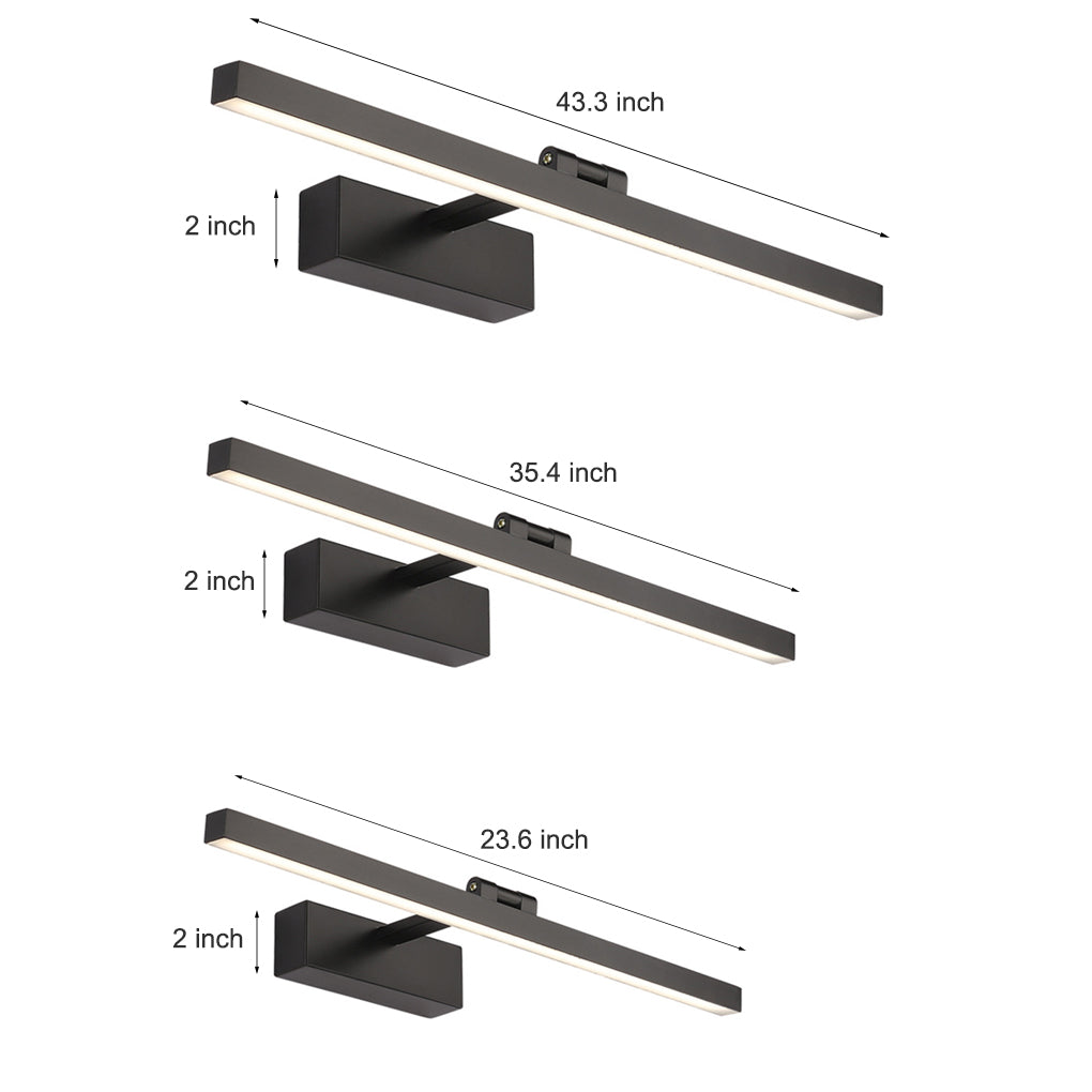 Badrums vägglampa med justerbar LED-bars Carvallo