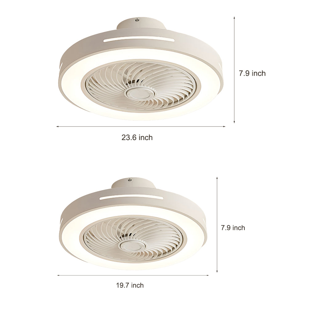 Takfläktlampa med fjärrkontroll dimbar LED Carvallo