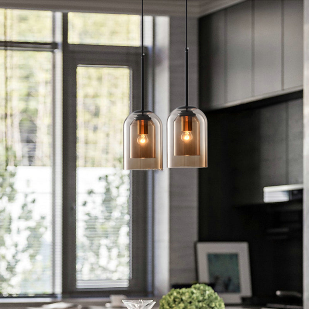 LuxeBeam Light - Modern taklampa i dubbel glas Carvallo