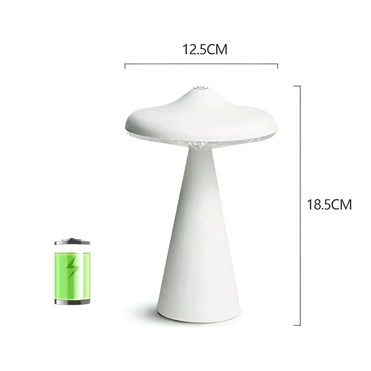 Carvallo - Bärbar LED-bordslampa i svampform för en mysig atmosfär Carvallo