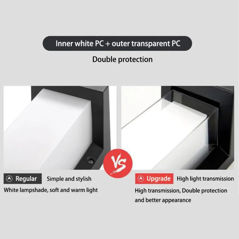 Carvallo LED Vägglampa | Väderbeständig & Energieffektiv | Varmvitt Ljus | Modernt Design Carvallo