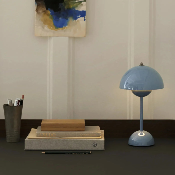 Vintage Trådlampa | Uppladdningsbar med Plisserad Textilskärm | Touch Dimmbar Carvallo