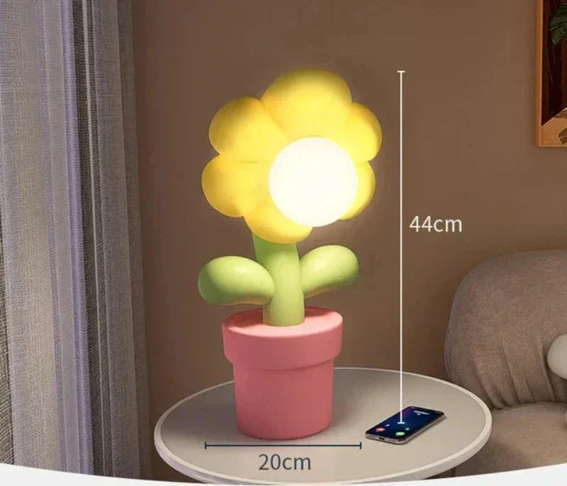 BloomGlow - LED Blomma Bordslampa – Dekorativ Belyst Blomma för Sovrum och Vardagsrum Carvallo