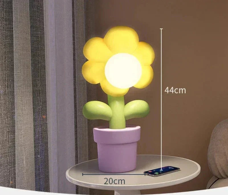 BloomGlow - LED Blomma Bordslampa – Dekorativ Belyst Blomma för Sovrum och Vardagsrum Carvallo