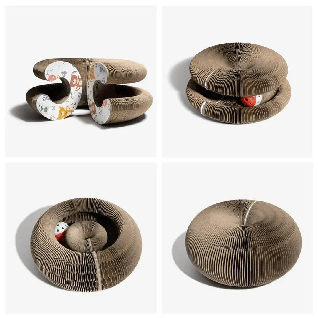 Furora Expandable Katt Klösleksak med Interaktiv Bollarbana & Mysig Säng Carvallo