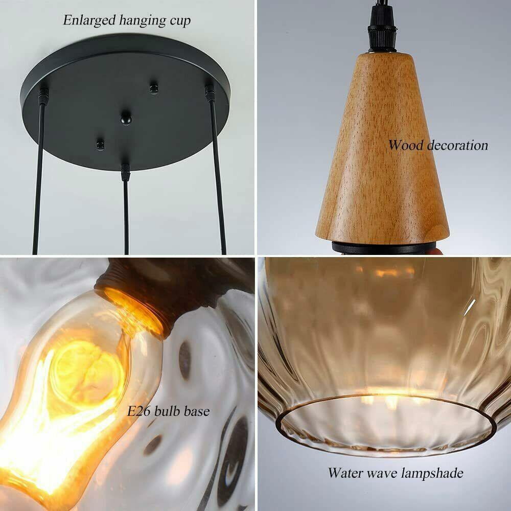 Vintage Teardrop Glas Taklampa för Stiliga Kök Carvallo