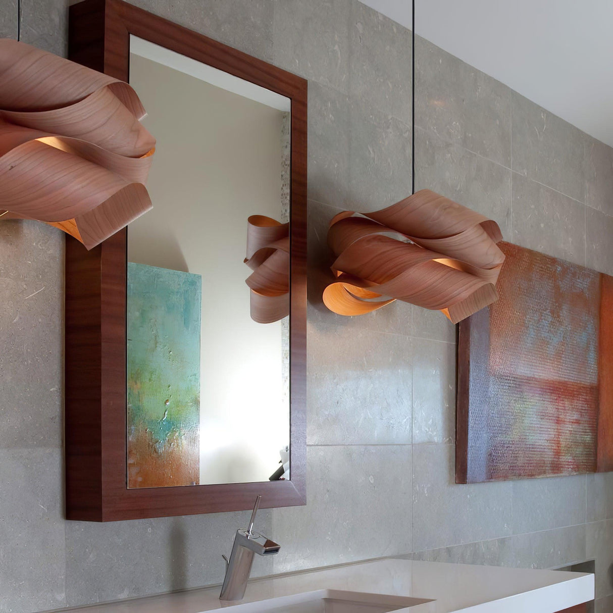 Carvallo – Skulptural Pendellampa med Invecklat Flätat Paneldesign Carvallo