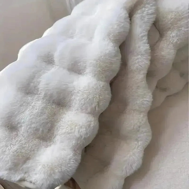 Lorvi - Plush Fashion Bubble Flower Mattor Carvallo