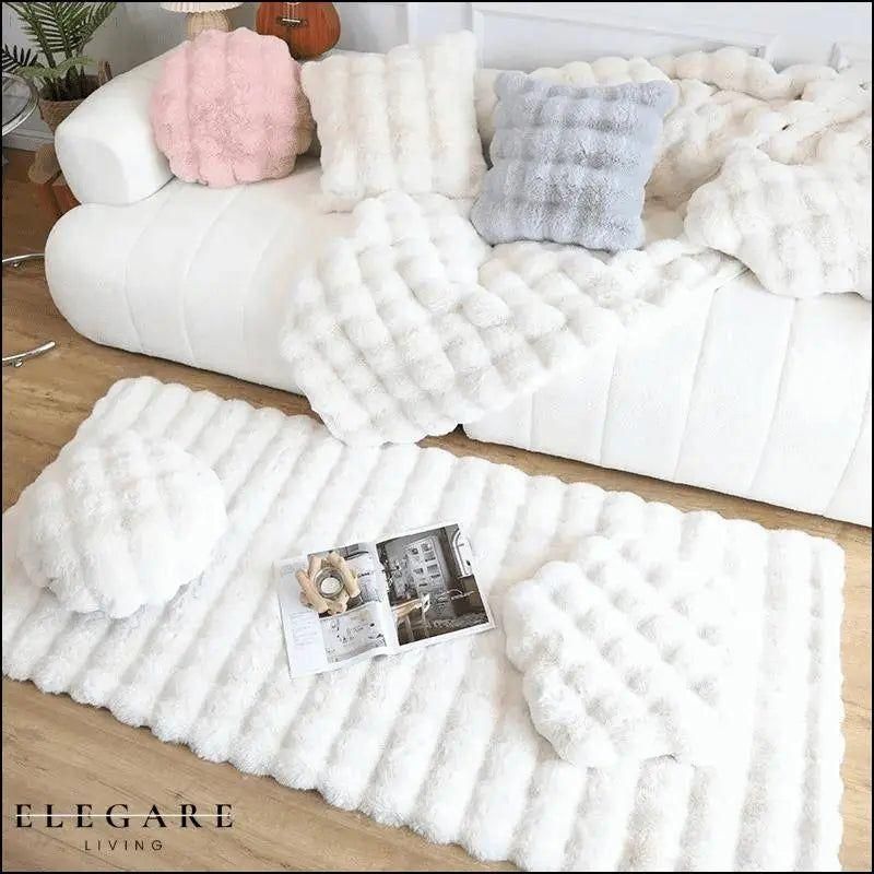 Lorvi - Plush Fashion Bubble Flower Mattor Carvallo