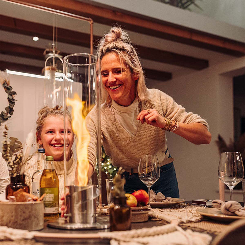 Lotte Bordskamin – Elegant etanolspis i glas för en mysig atmosfär, lättskött Carvallo