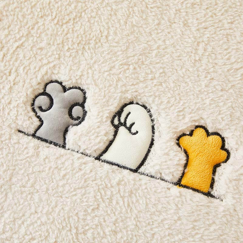 Lovely Cat's Paw Sherpa Fleece Anti-Slip Sofföverdrag Carvallo