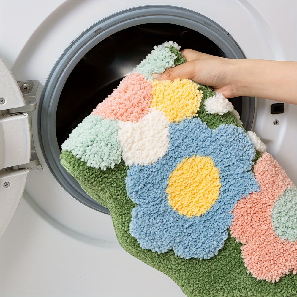 Luca Plush-badrug med elegant blommönster – Komfort & snabb fuktupptagning Carvallo