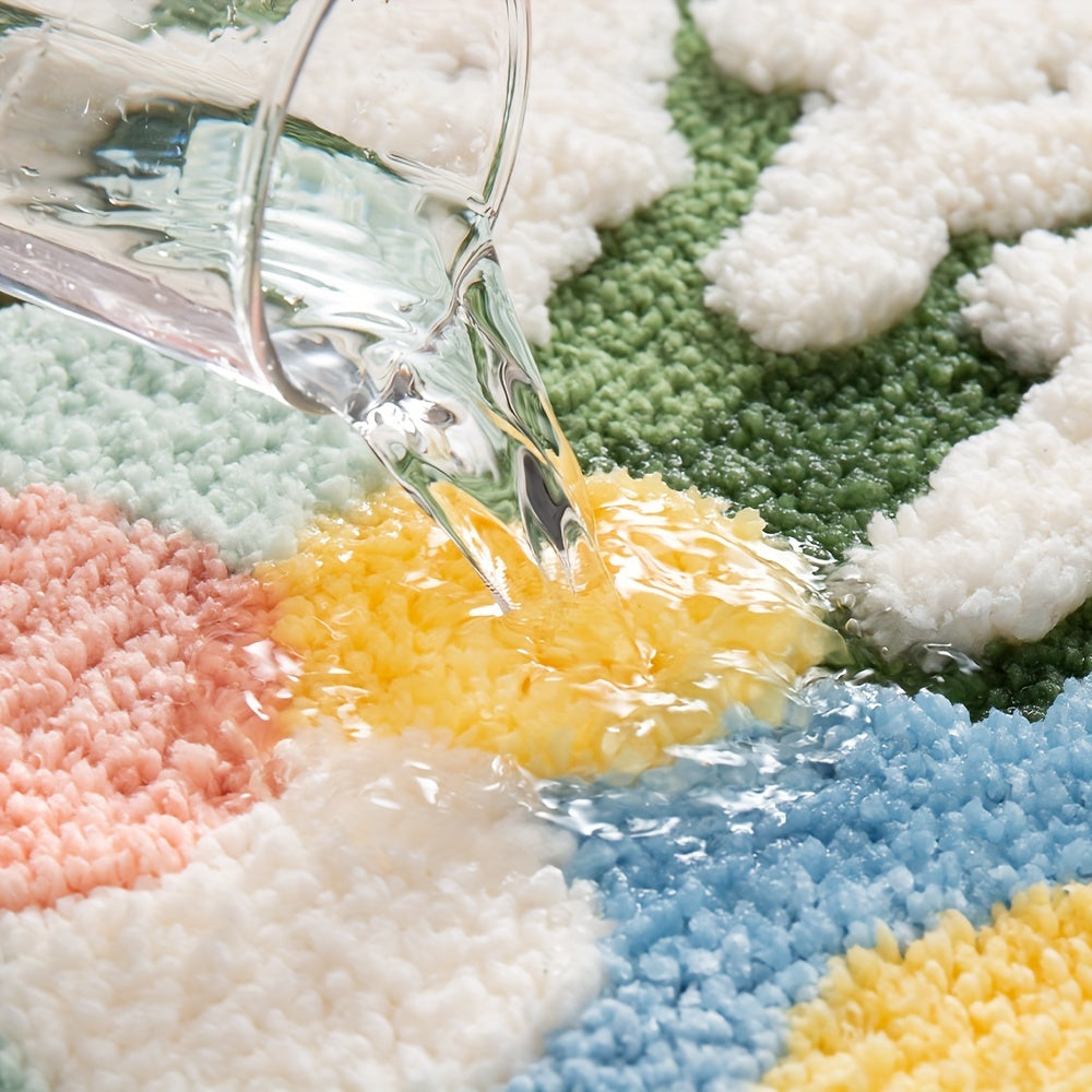 Luca Plush-badrug med elegant blommönster – Komfort & snabb fuktupptagning Carvallo