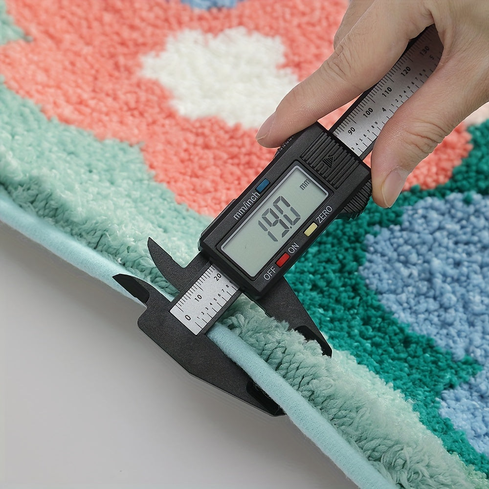 Luca Plush-badrug med elegant blommönster – Komfort & snabb fuktupptagning Carvallo