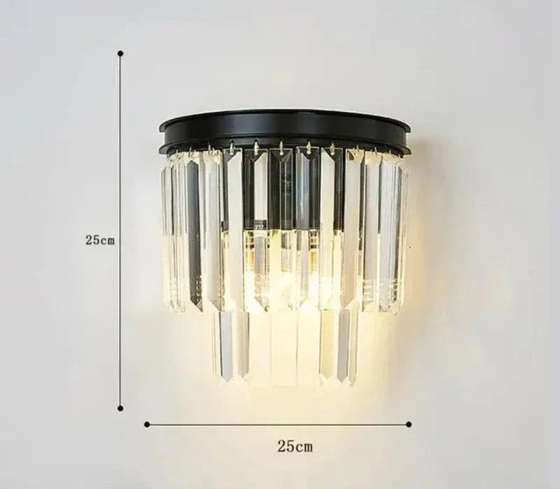 CrystalLuxe - Elegant Kristall Vägglampa Carvallo