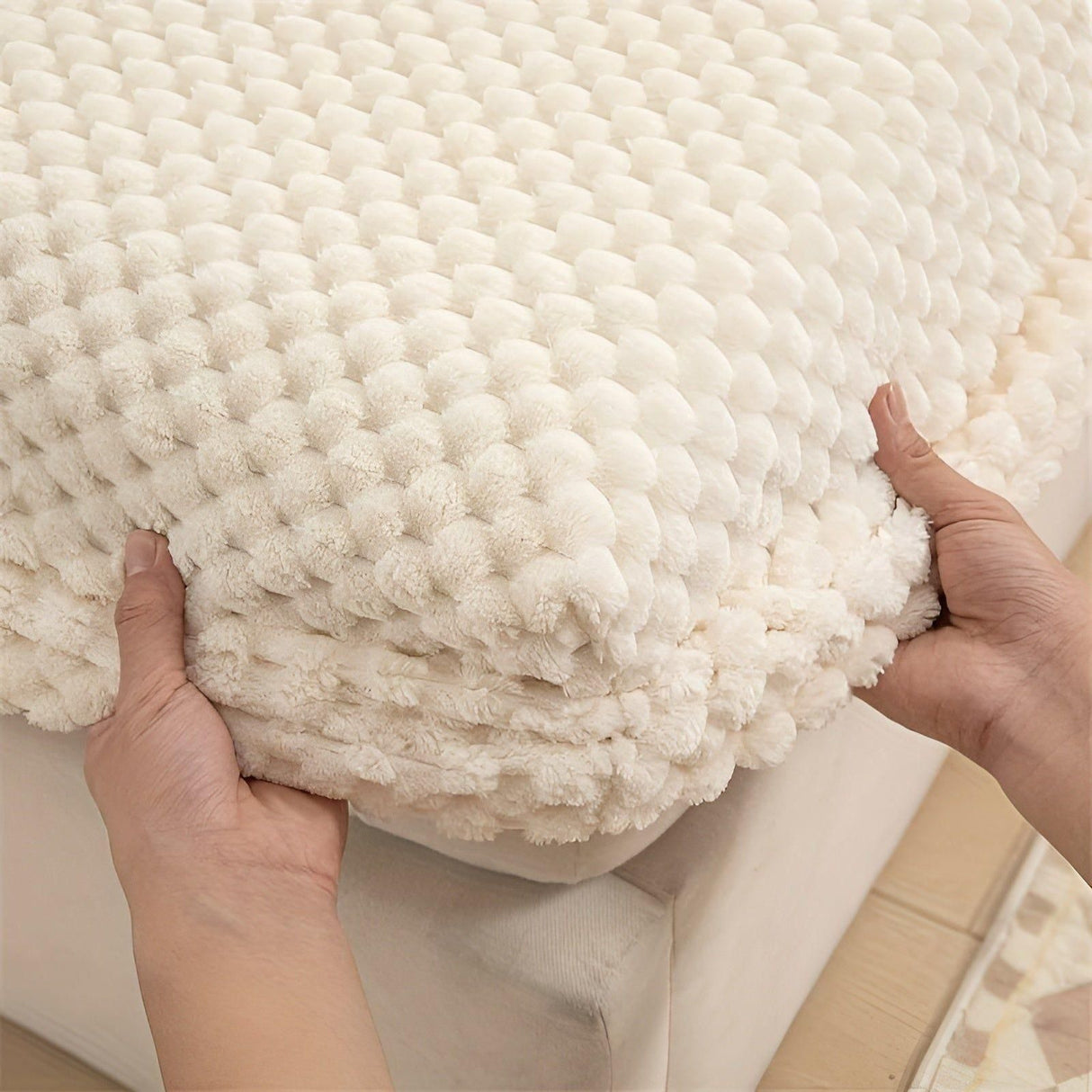 LuxeVelvet Duvet Cover - Lyx Anti-Rutsch Mjuk Sammet Spannlakan Madrasskydd Carvallo