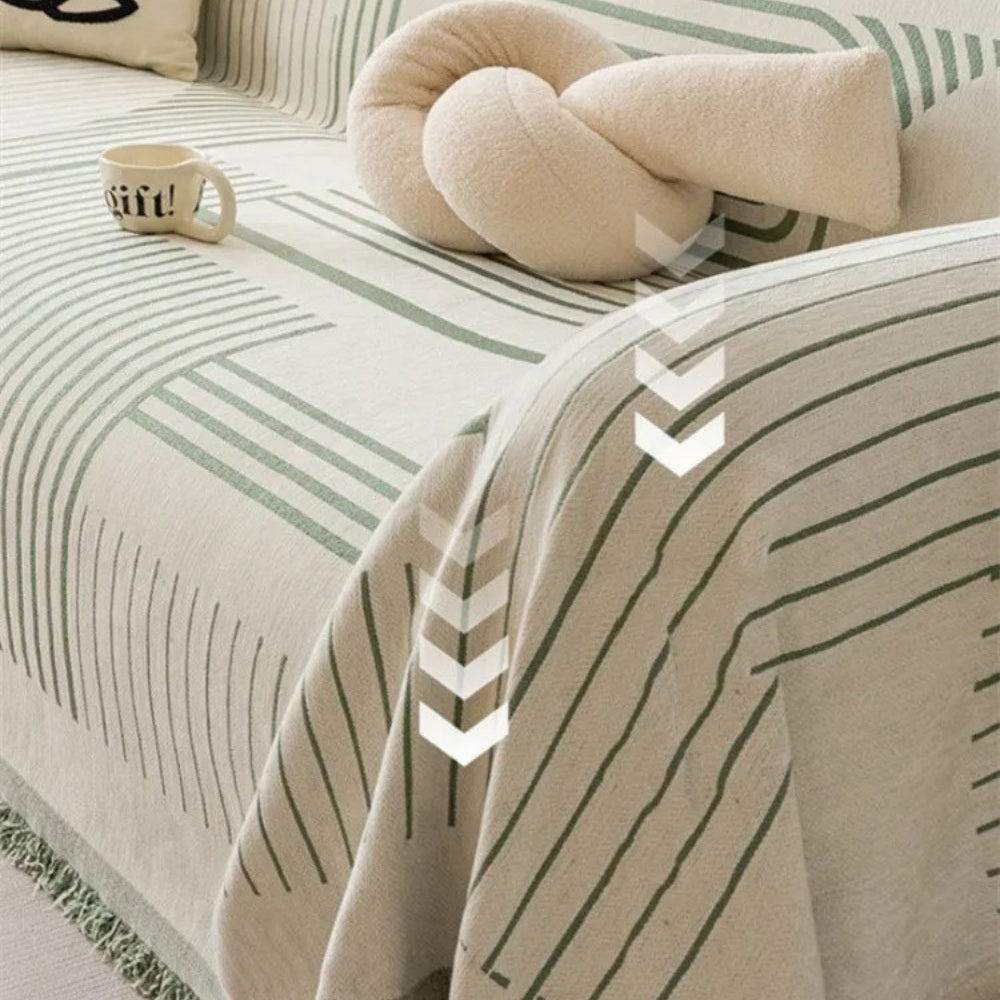 Lyxigt Snöflinga Chenille Sofföverdrag Carvallo