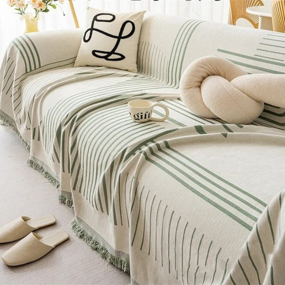 Lyxigt Snöflinga Chenille Sofföverdrag Carvallo