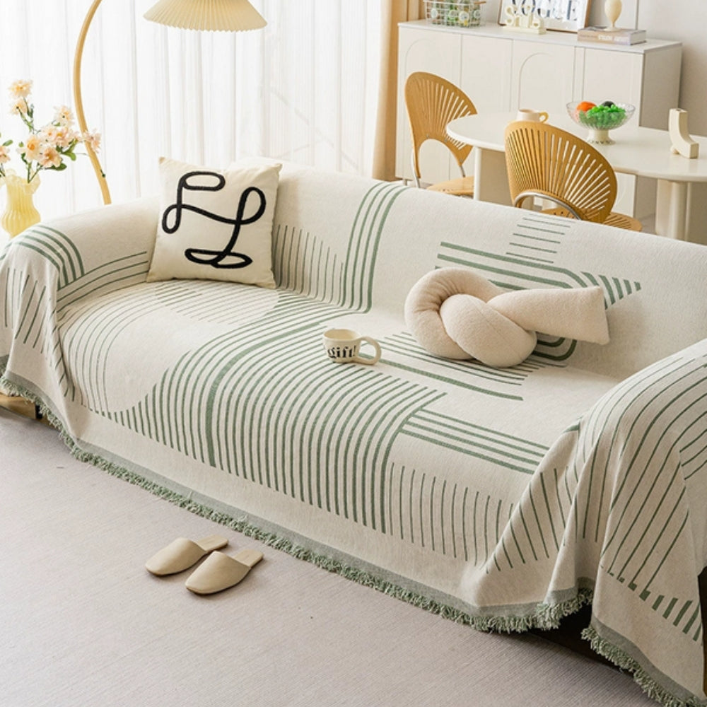 Lyxigt Snöflinga Chenille Sofföverdrag Carvallo